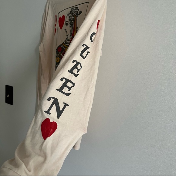 Daydreamer Free People Queen of Hearts long sleeve graphic tee Small - Picture 6 of 9